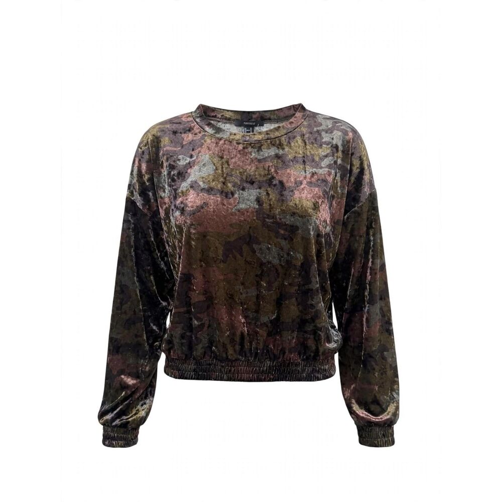 Forever 21 Cropped Velvet Burnout M